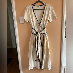 ZARA scalloped hem midi dress - L